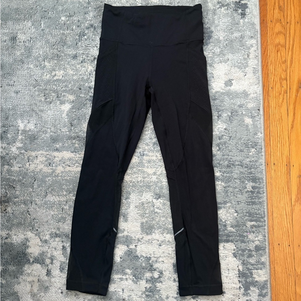 Lululemon Mesh Tech Cropped Legging 23”, Black, SZ 4